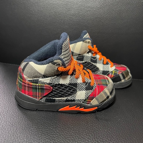 Jordan 5 "Plaid" Sneakers (Toddler Size 7C) - Perfect Christmas Gift!** - Picture 3 of 9